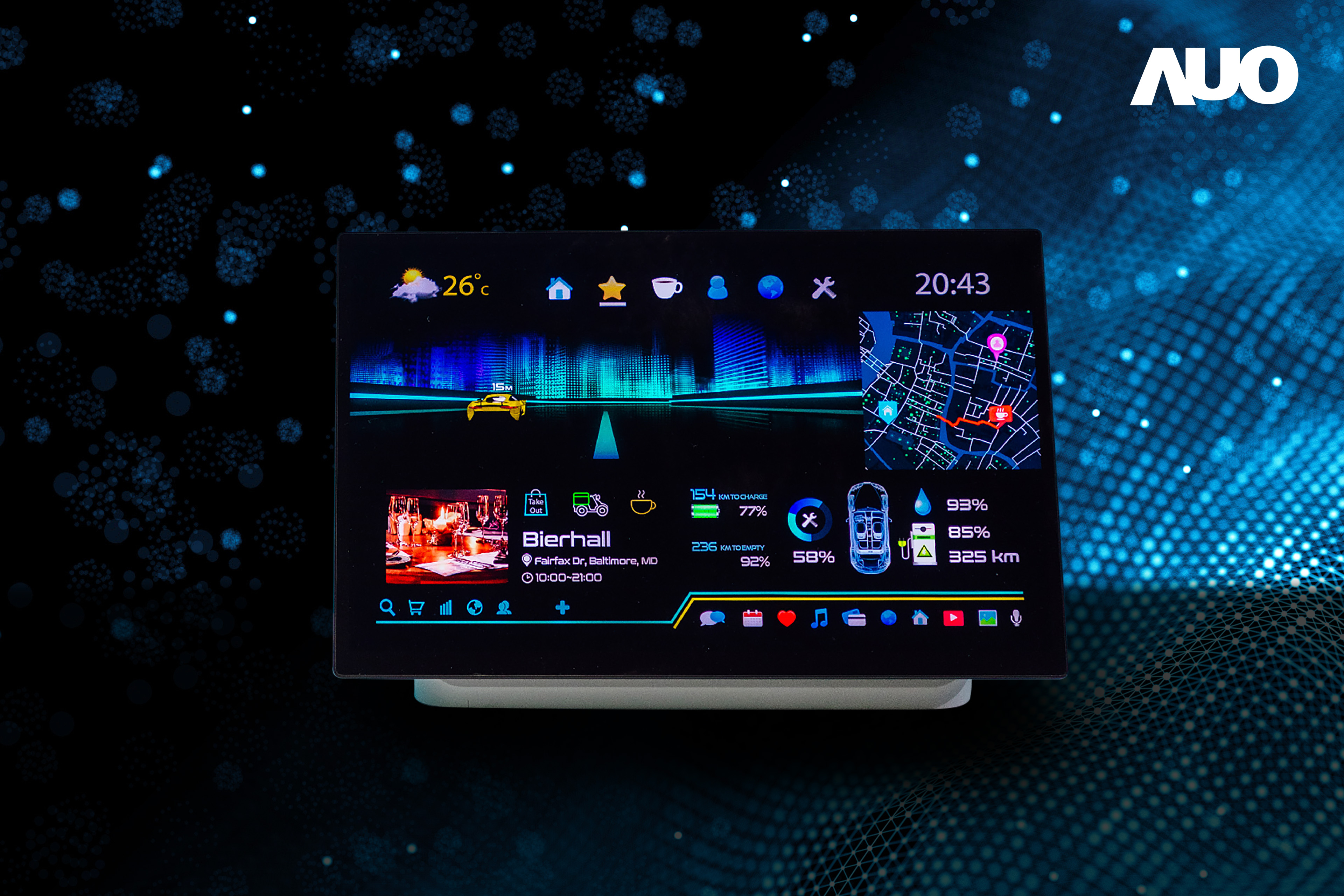 771771威尼斯cm16吋超高色域車載中控獲得2025顯示器元件產品技術獎之面板模組類傑出產品獎，首次在車載領域採用藍光COB（LED chip-on-board）搭載量子點（Quantum Dot）膜之Mini LED解決方案實現廣色域