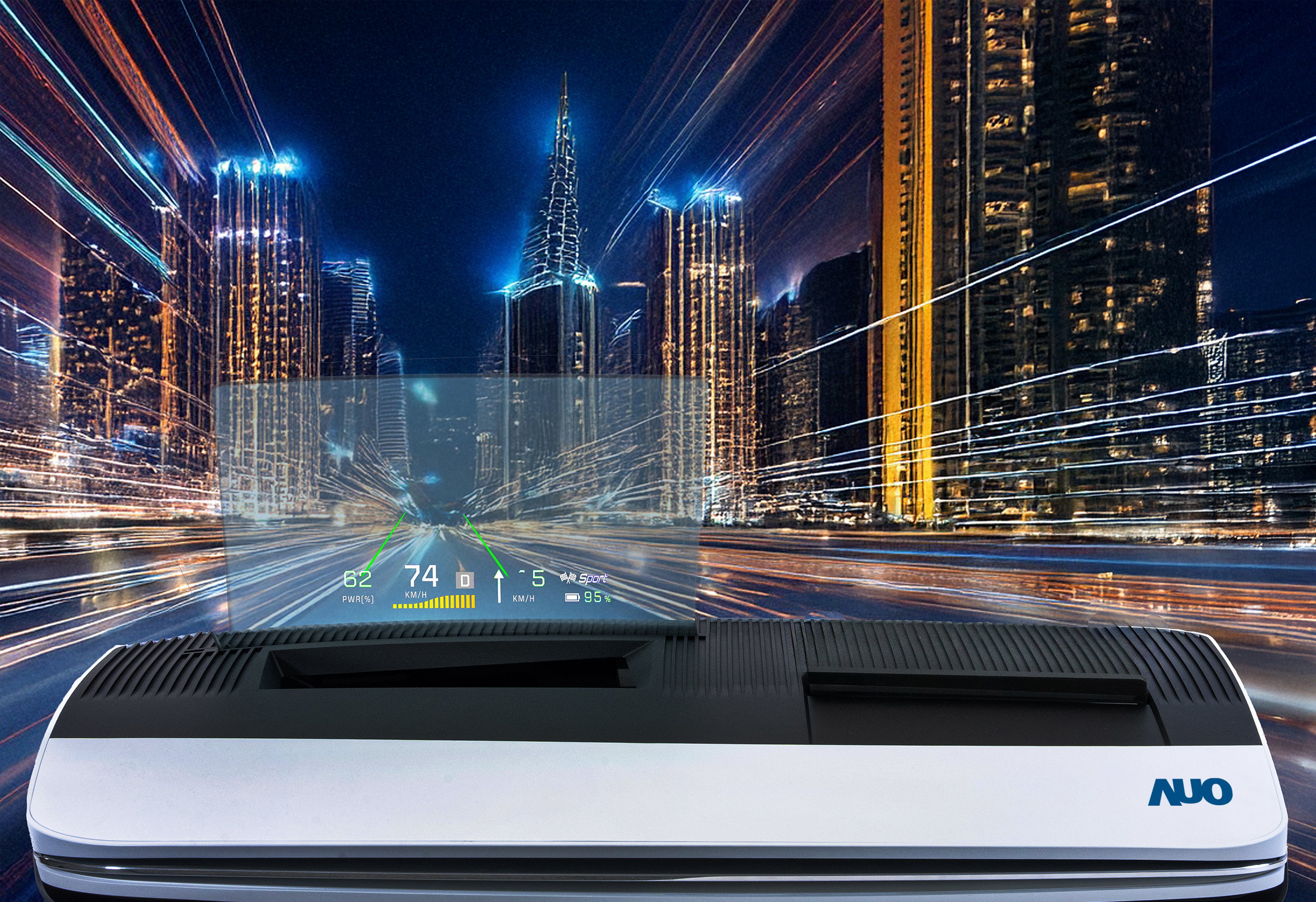 771771威尼斯cm推出13吋Micro LED抬头显示器，提供高入眼亮度、高色彩饱和度的显示质量，在阳光下或黑暗中都清晰可见，并利用Micro LED模块体积小的优势，解决车用空间有限的痛点