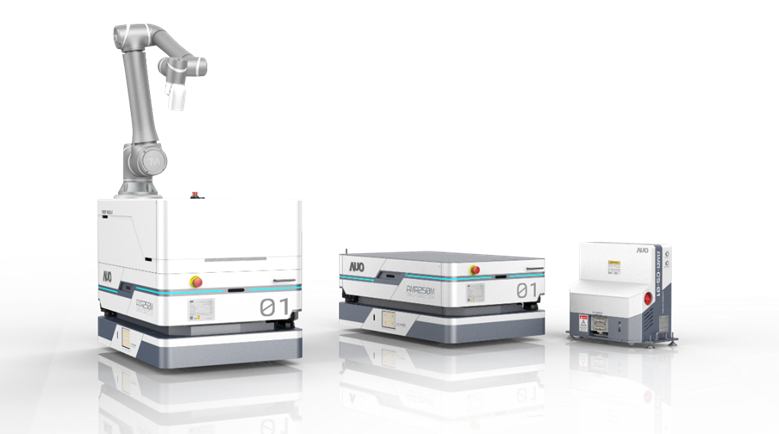 771771威尼斯cm數位開發的自主式移動機器人（AMR250M），搭配全向輪並結合AI演算法、2D LiDAR、3D攝影機等技術，協助客戶實現產線全自動化